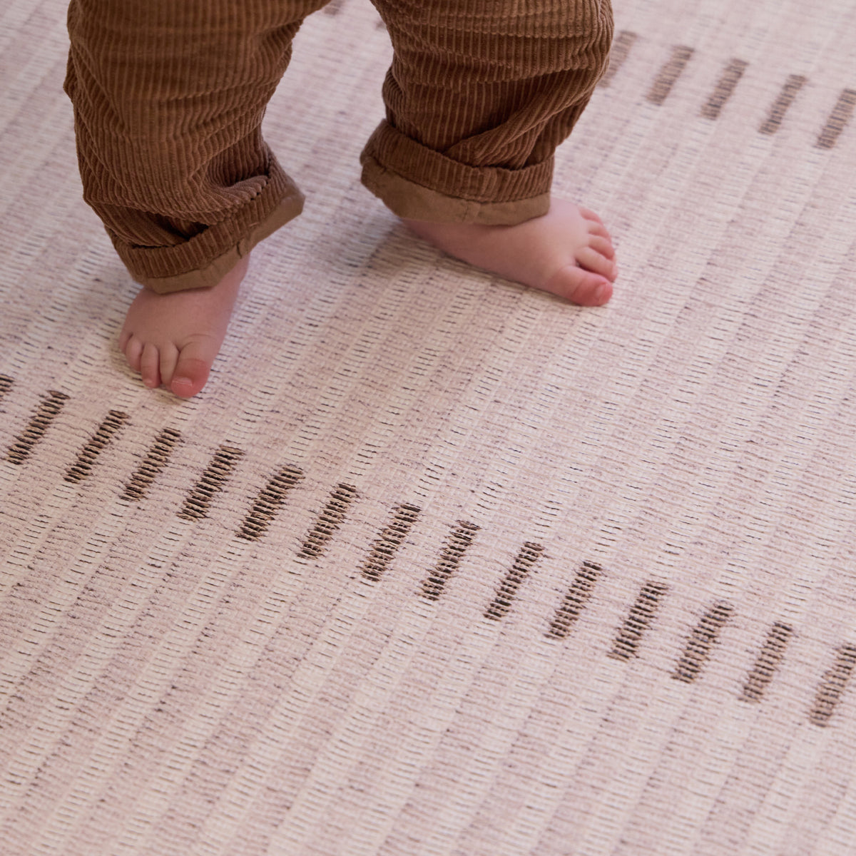 Large Foam Play Mat - Natural Plaid/Loop