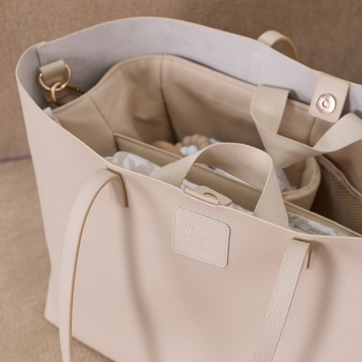 Almond Luxe Duo Baby Bag