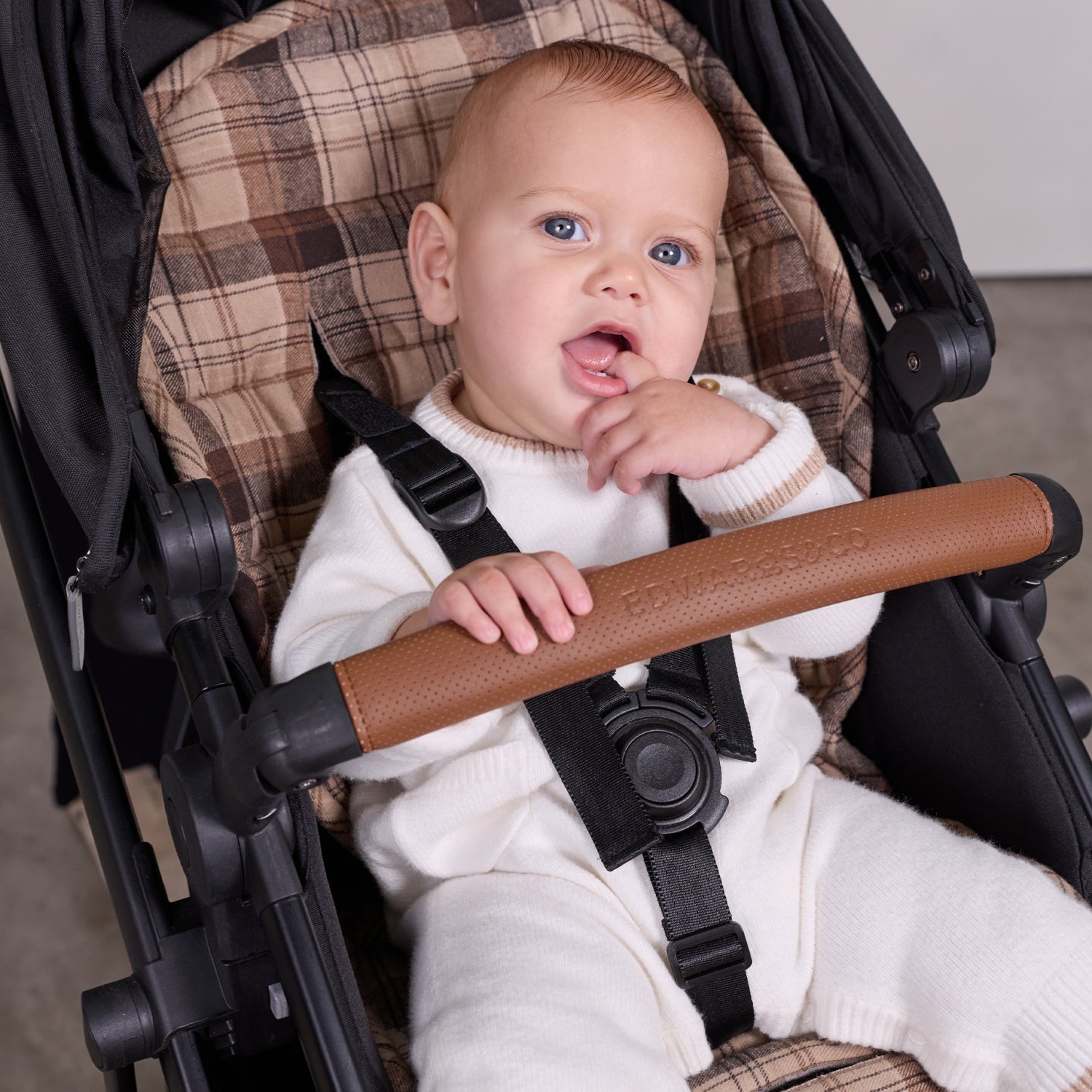 Chocolate Check Universal Pram Liner