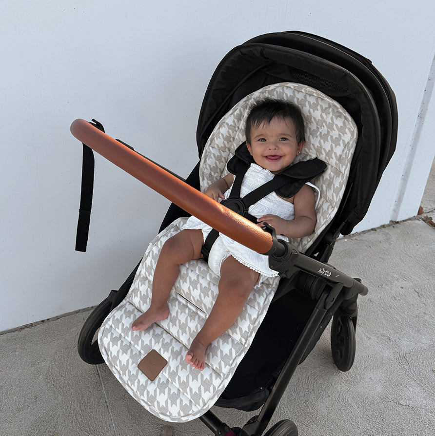 Houndstooth Universal Linen Pram Liner