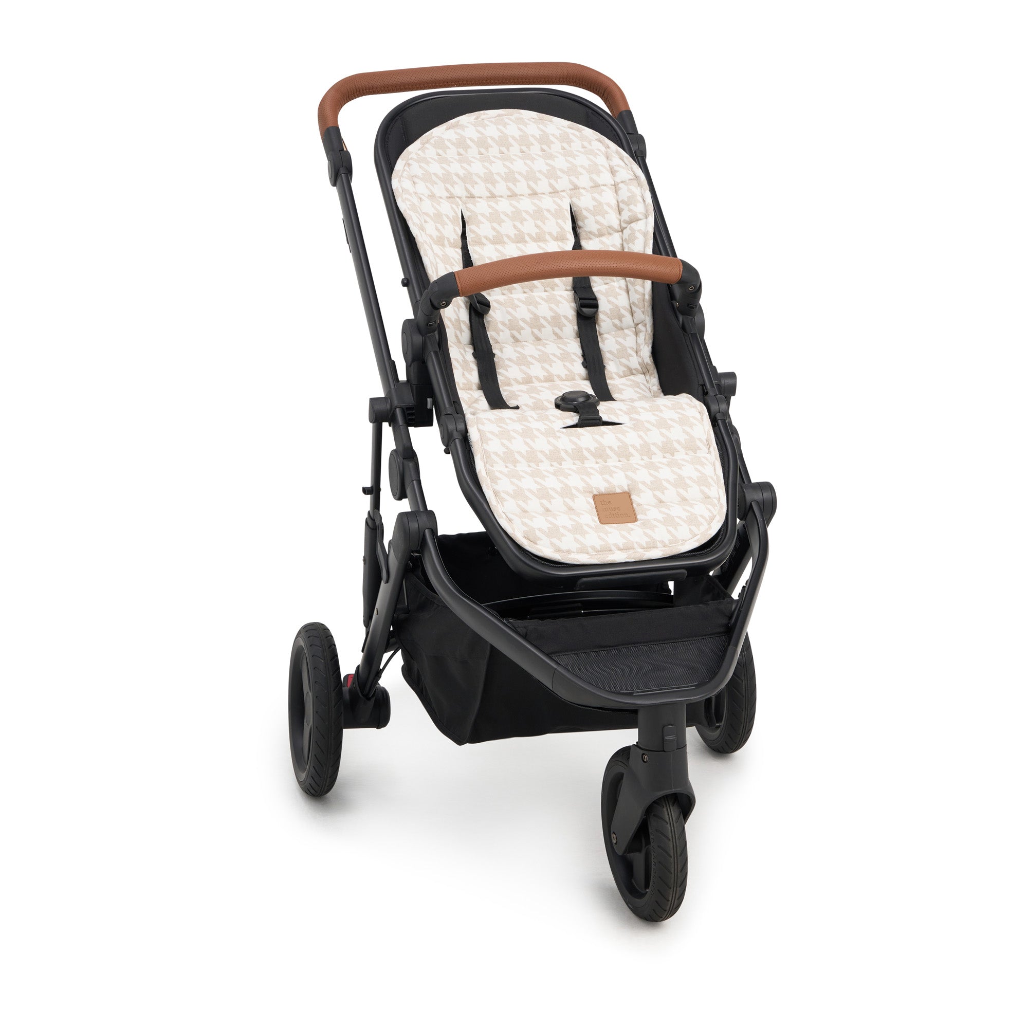 Houndstooth Universal Linen Pram Liner