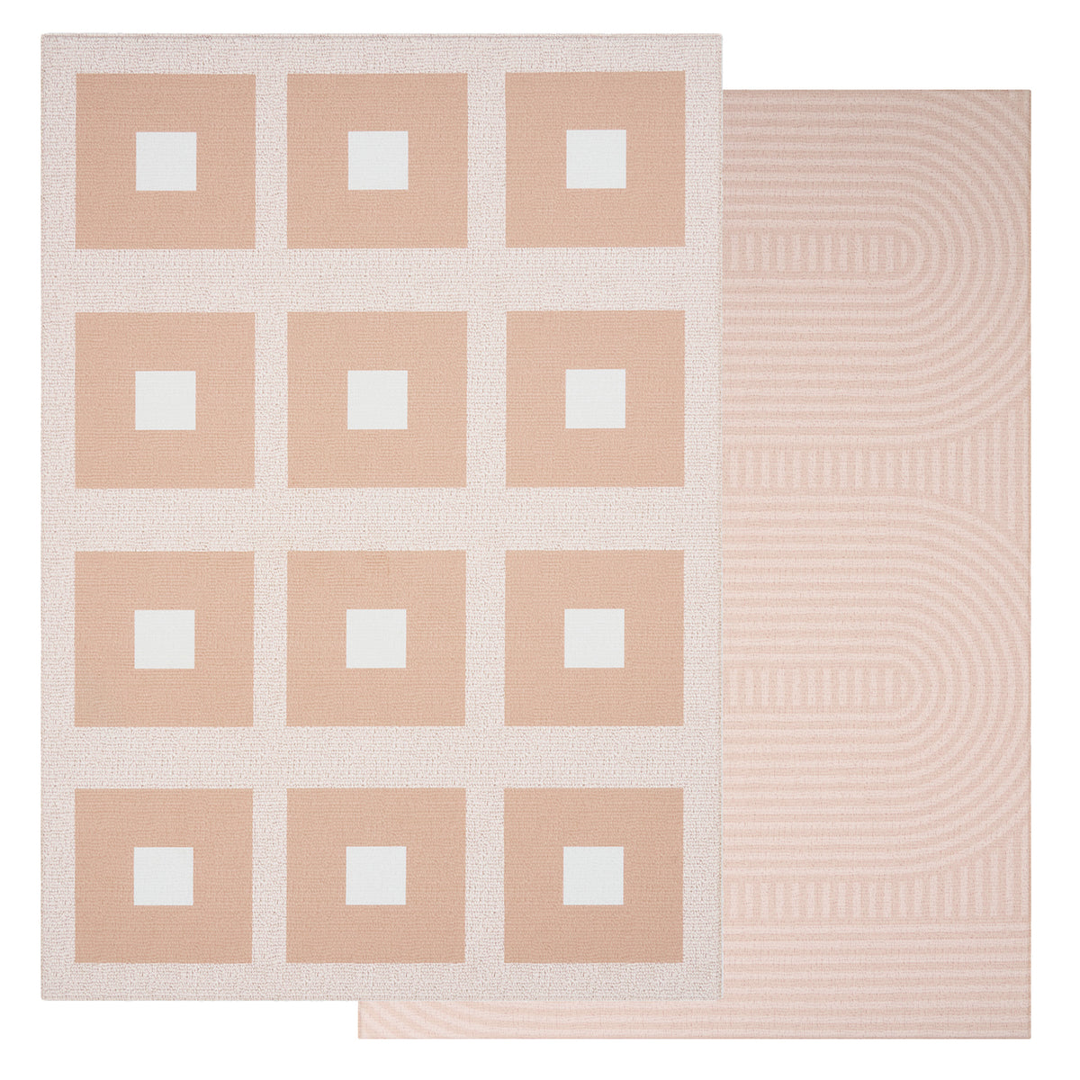 Large Foam Play Mat - Biscotti Check/Arch