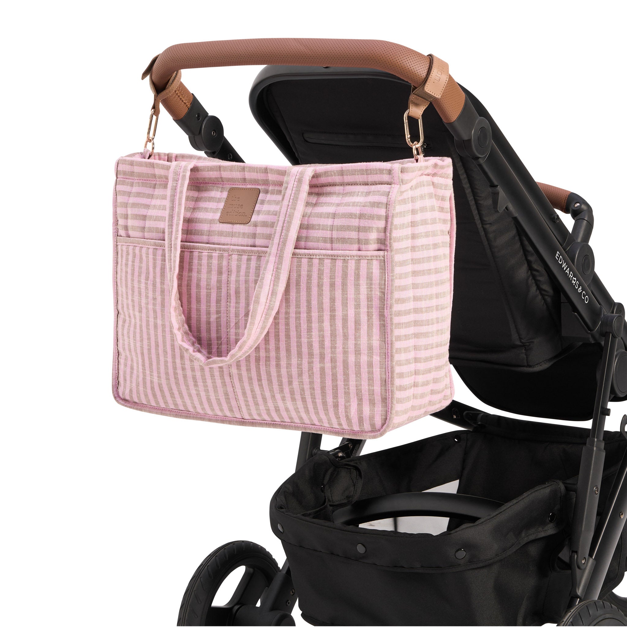 Mocha Stripe Muse Baby Bag
