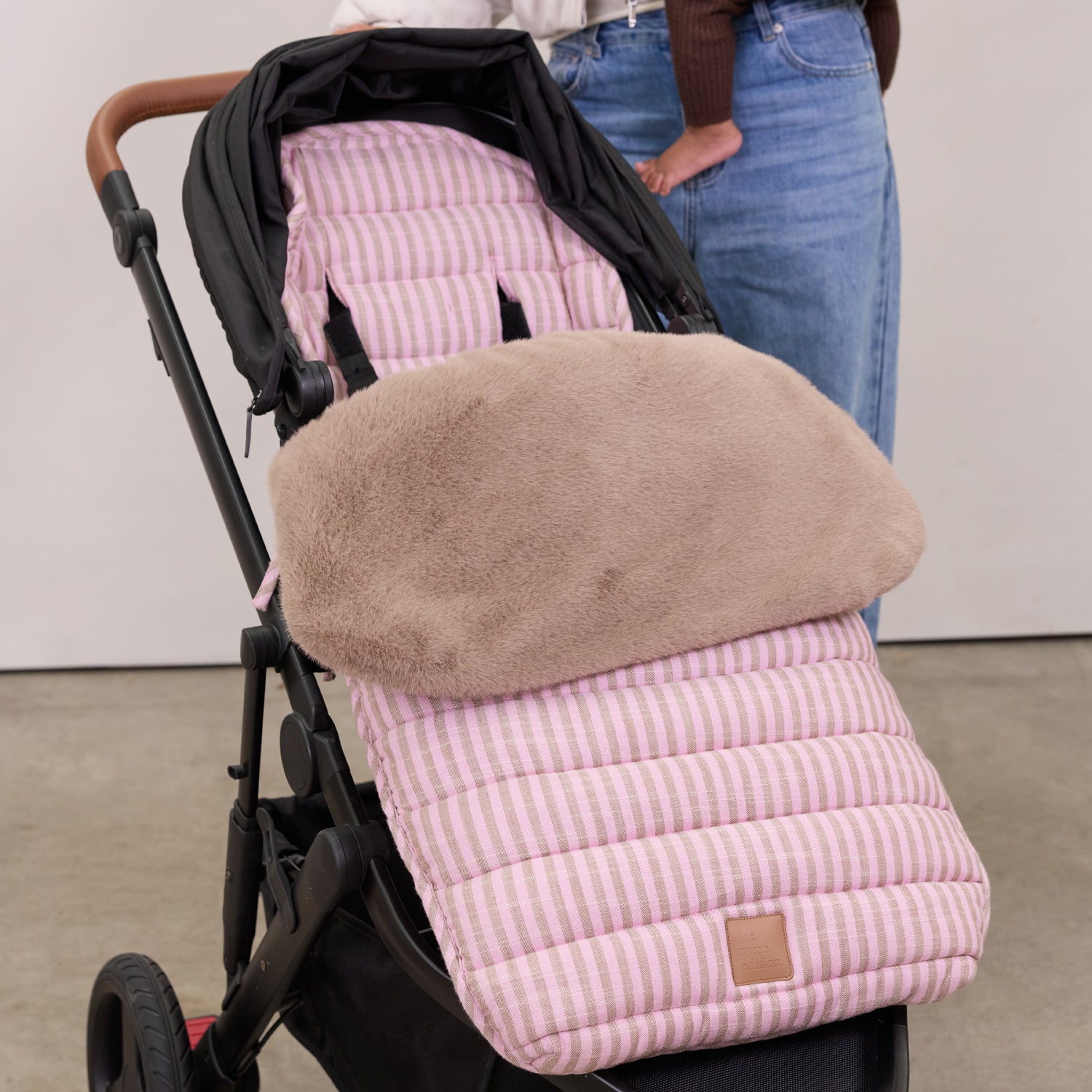 Mink Faux Fur Winter Pram Cosy Insert