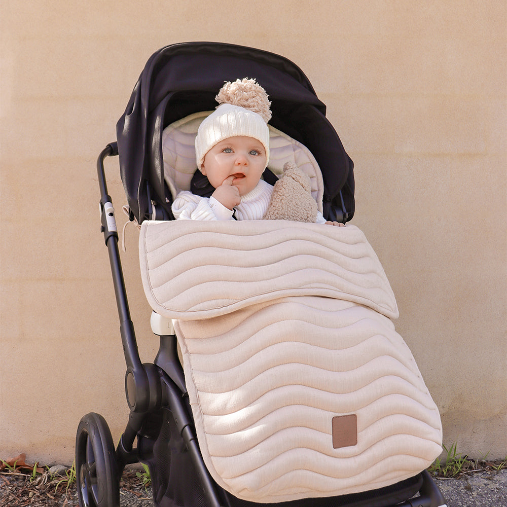 Natural Linen Pram Cosy