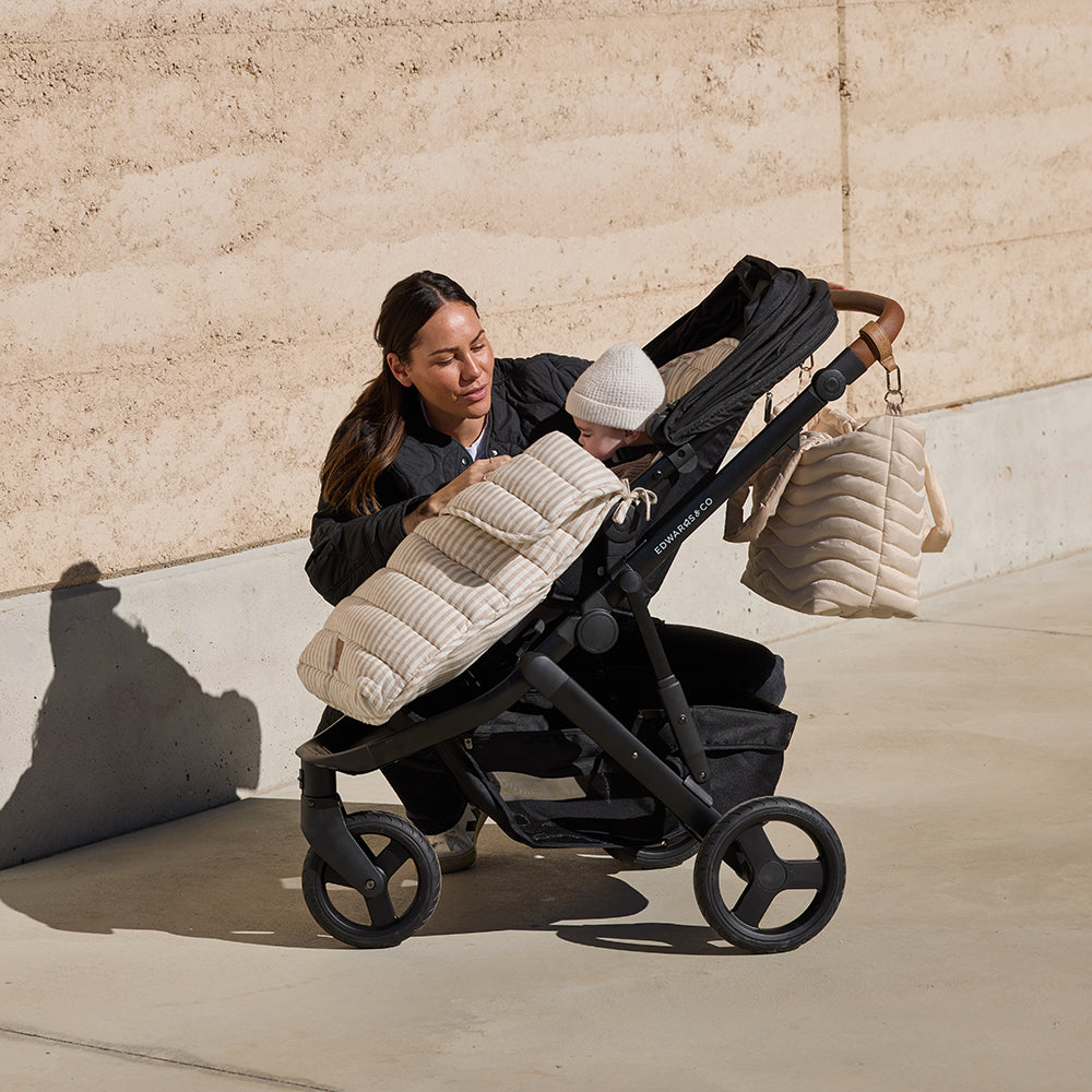 Natural Wave Quilted Baby Bag