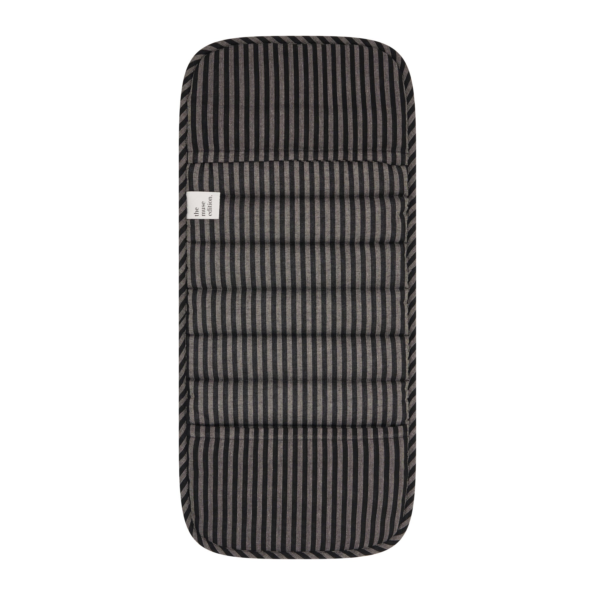 Noir Stripe Universal Linen Bassinet Liner