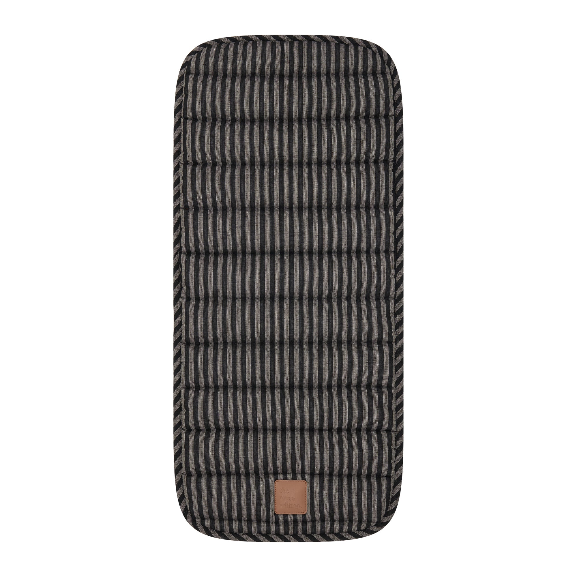 Noir Stripe Universal Linen Bassinet Liner