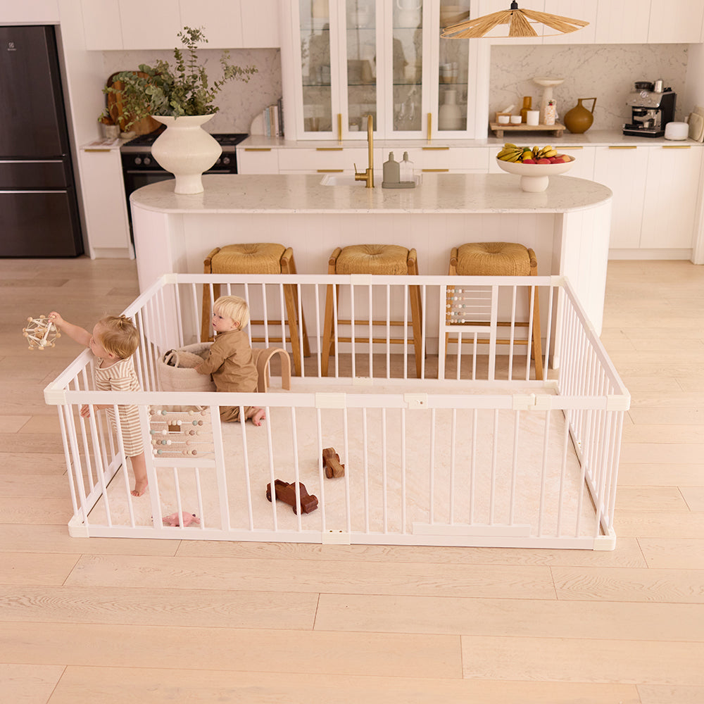 White Wooden Baby Play Pen