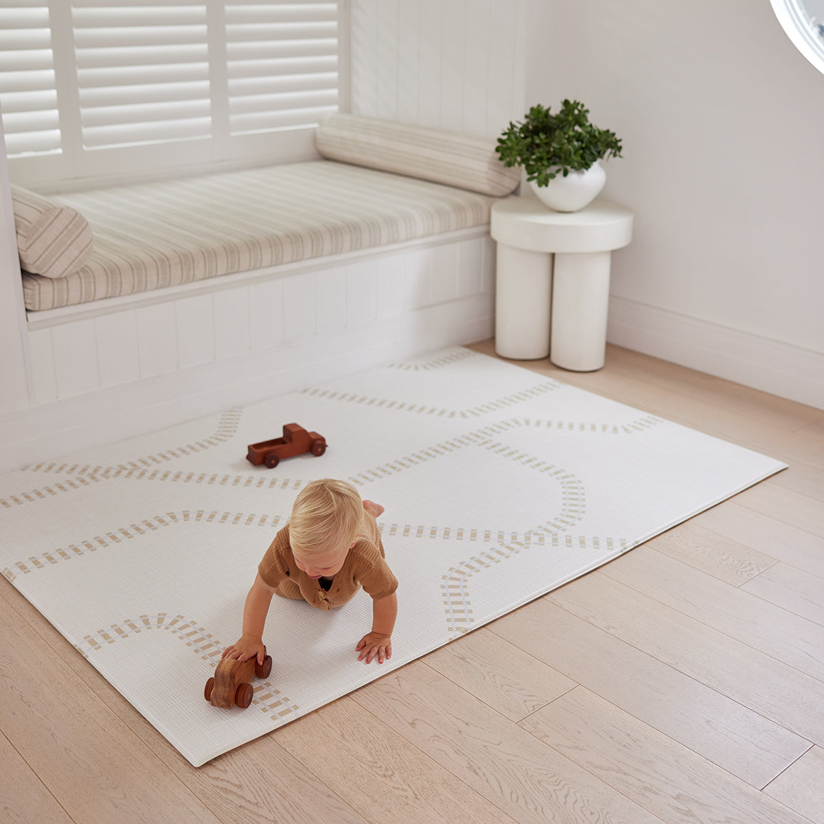Large Foam Play Mat - Honey Border/Rail