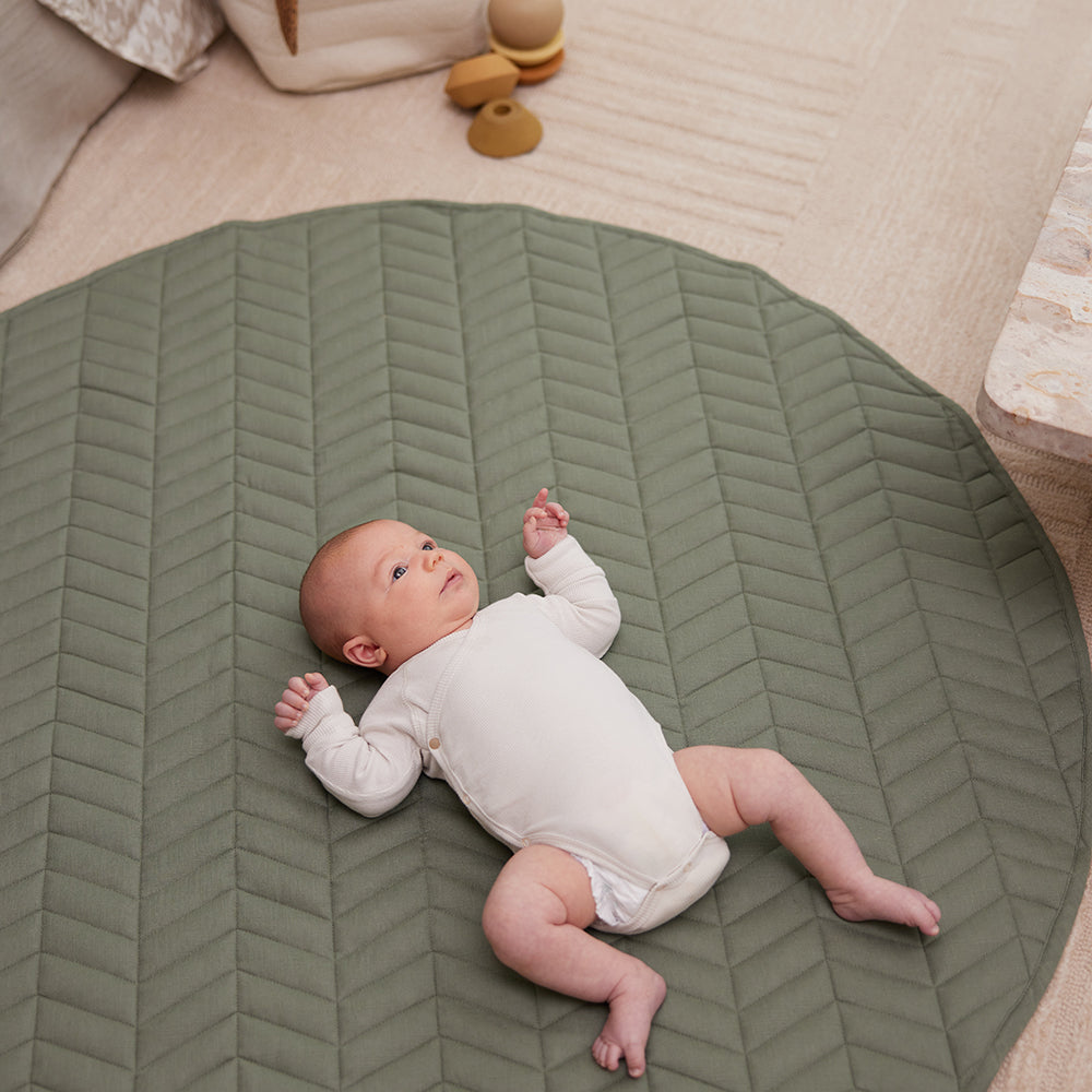 Sage Linen Baby Play Mat