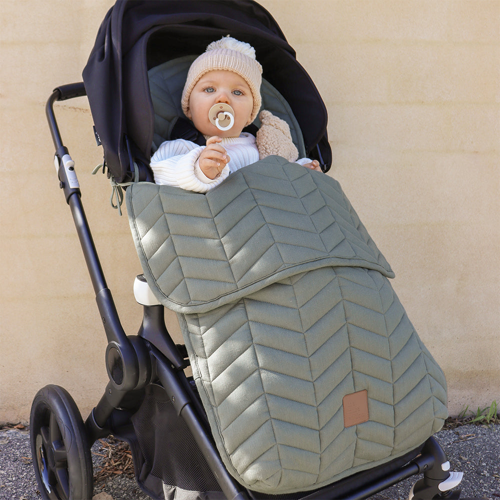 Sage Linen Pram Cosy