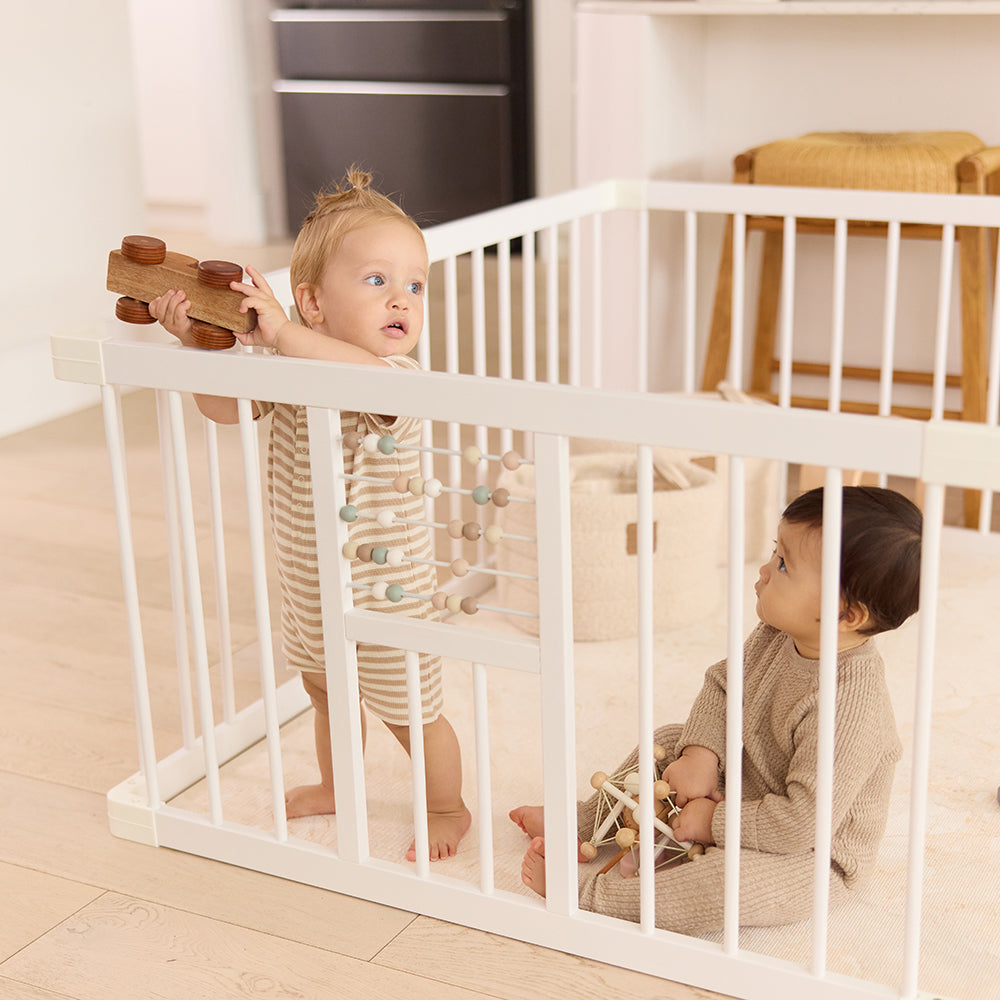 White Wooden Baby Play Pen