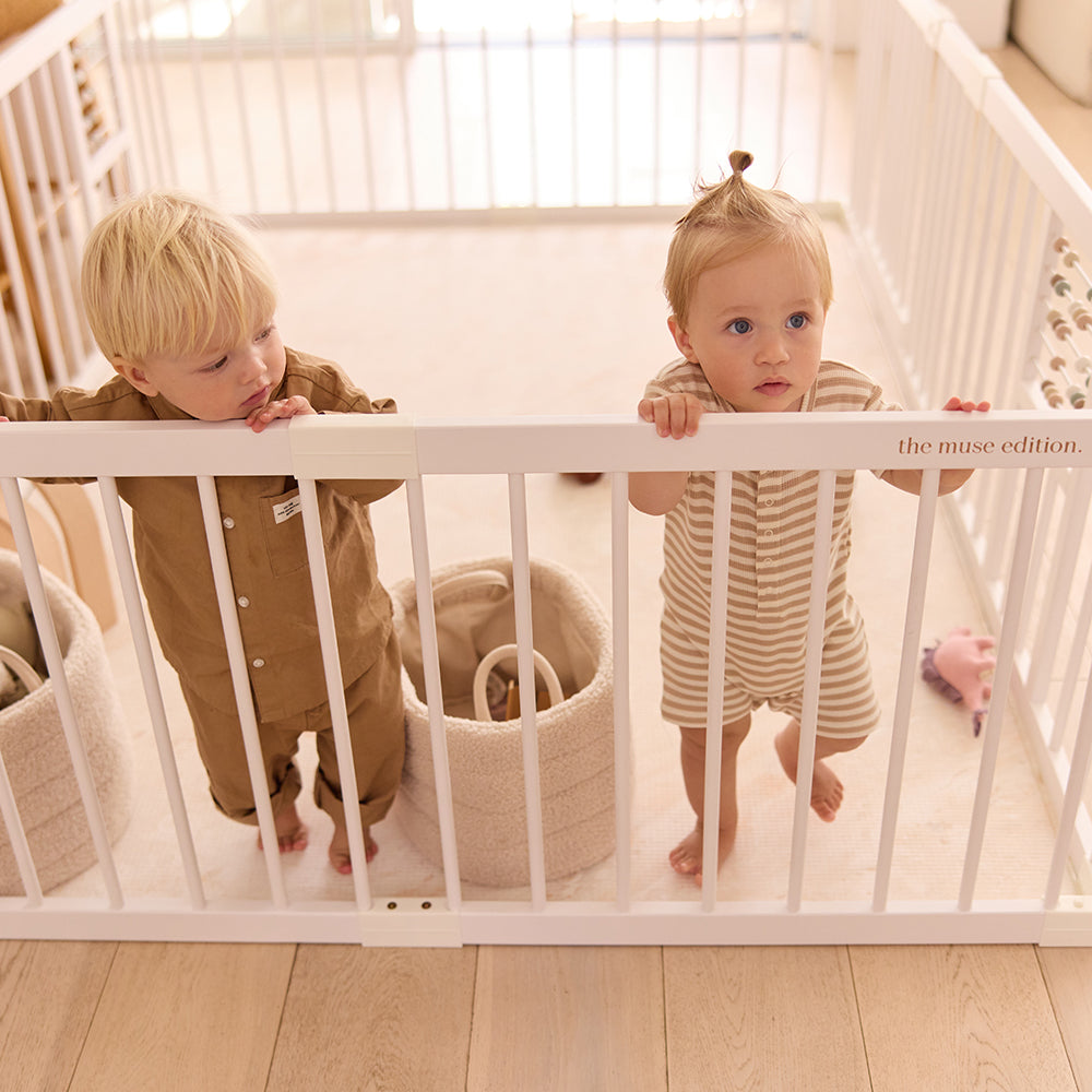 White Wooden Baby Play Pen