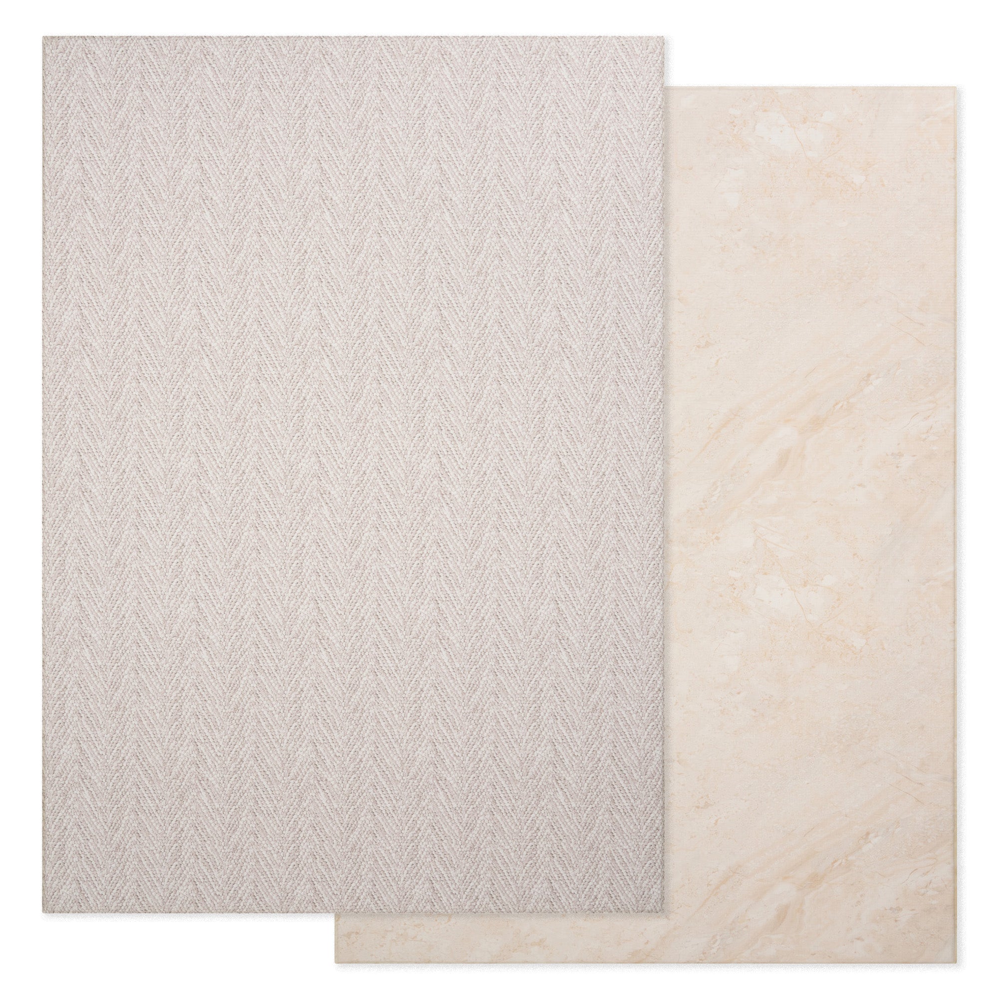 Large Foam Play Mat - Travertine/Herringbone