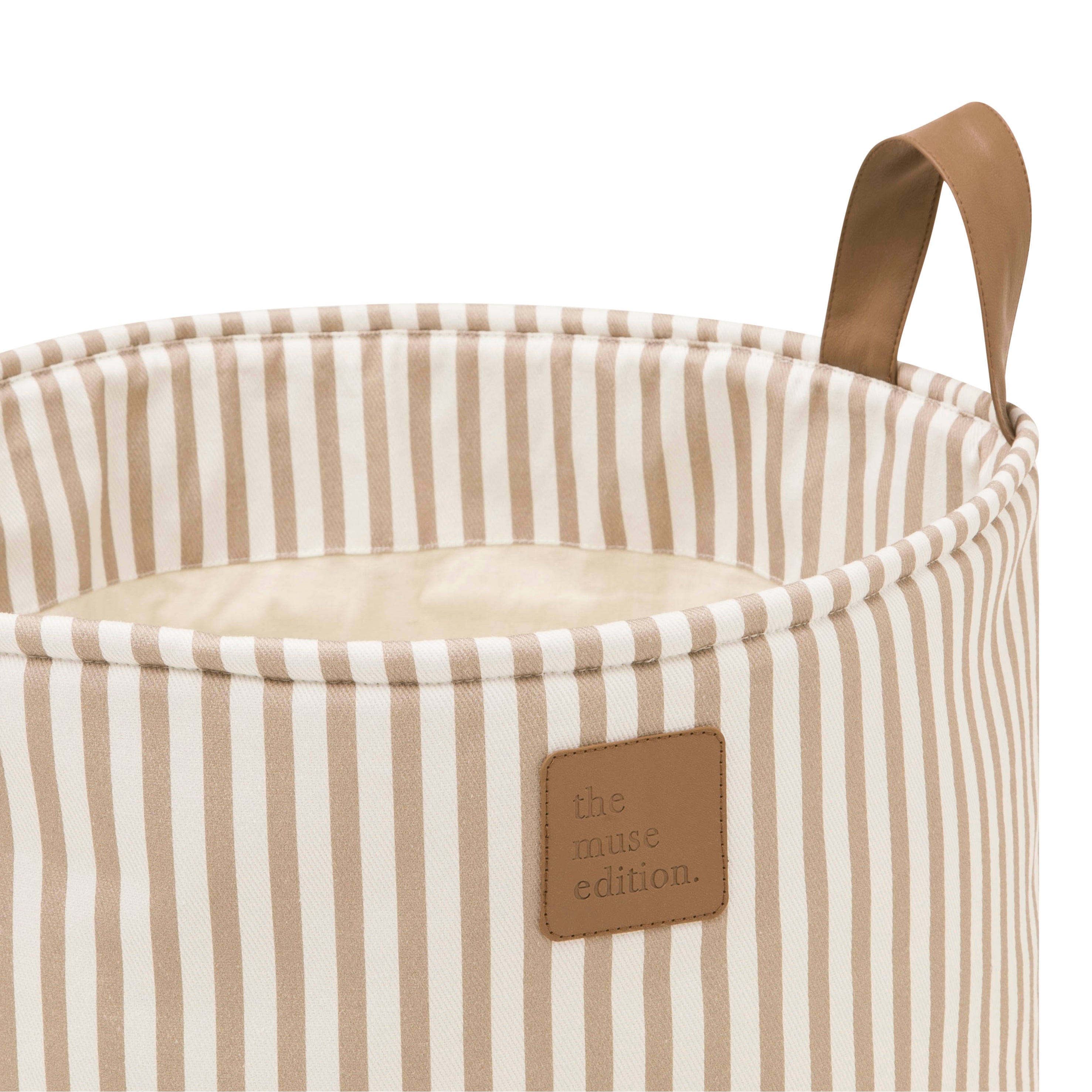 Natural Stripe Toy Storage Bag