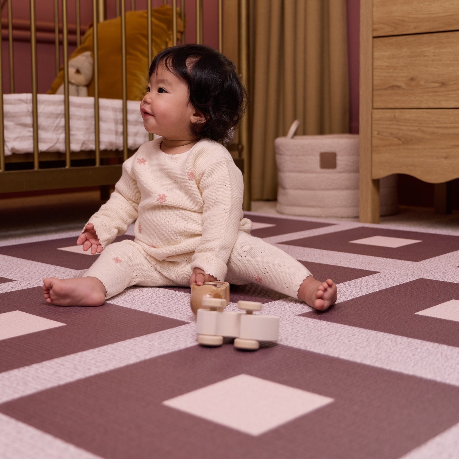 Large Foam Play Mat - Berry Check/Arch