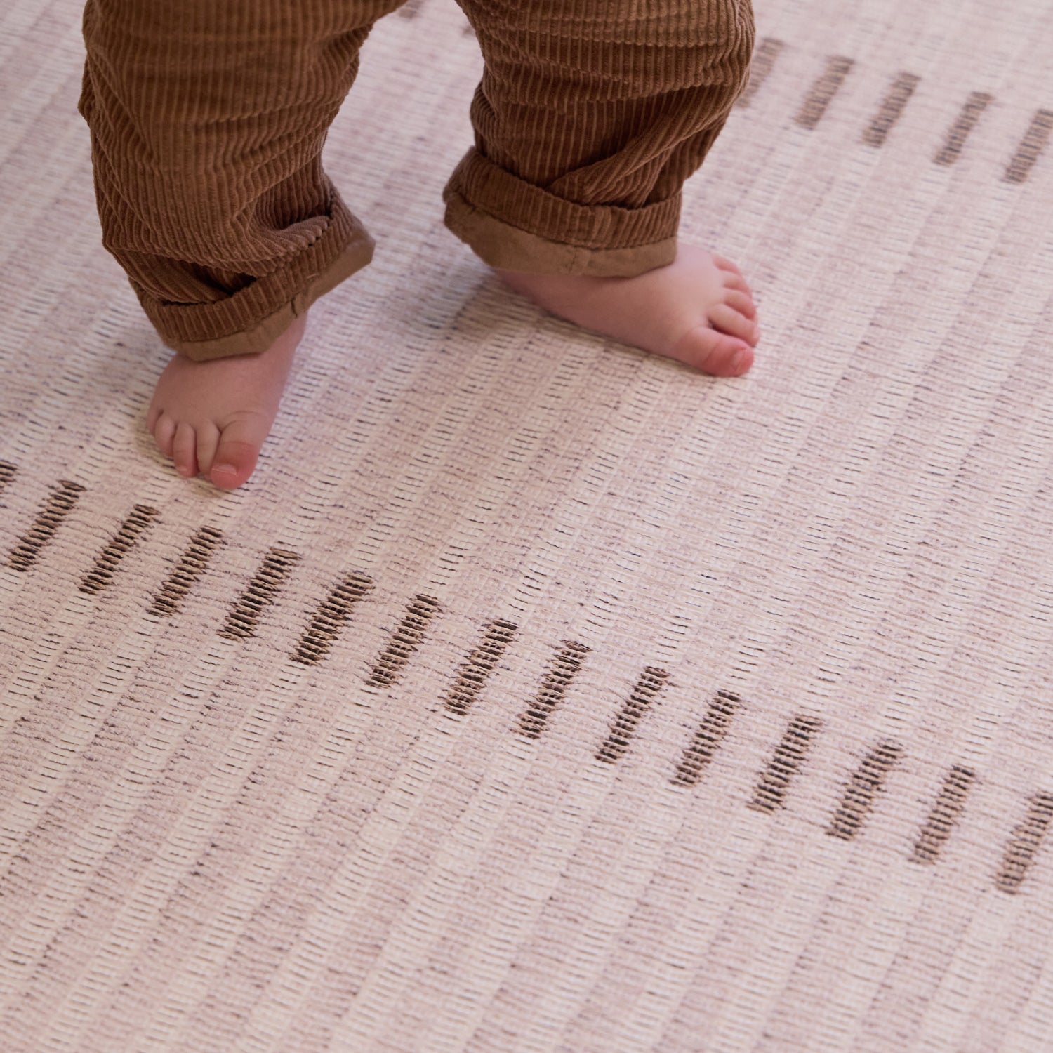 Large Foam Play Mat - Natural Plaid/Loop