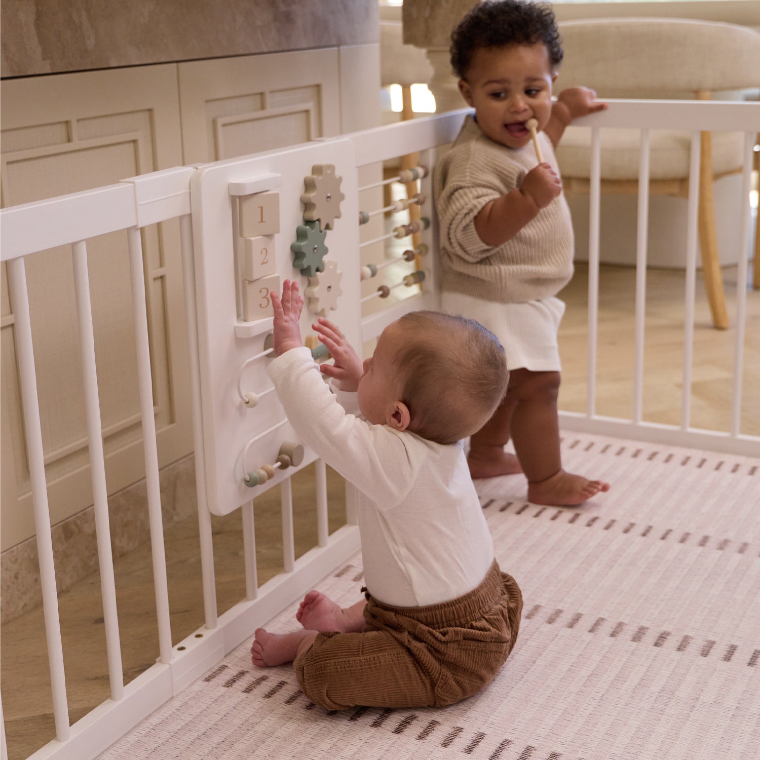White Montessori Busy Board