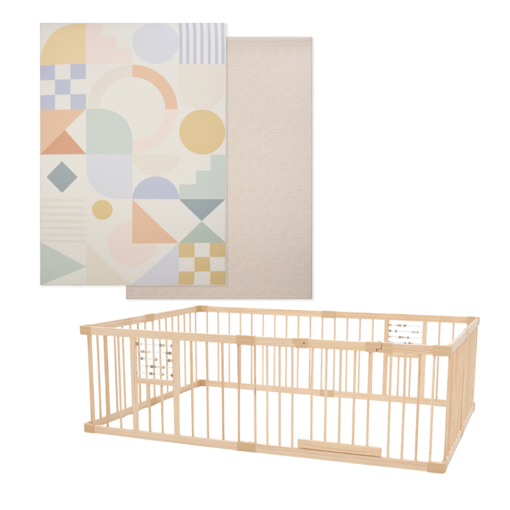 Play Space Bundle - Bauhaus/Weave & Natural Play Pen