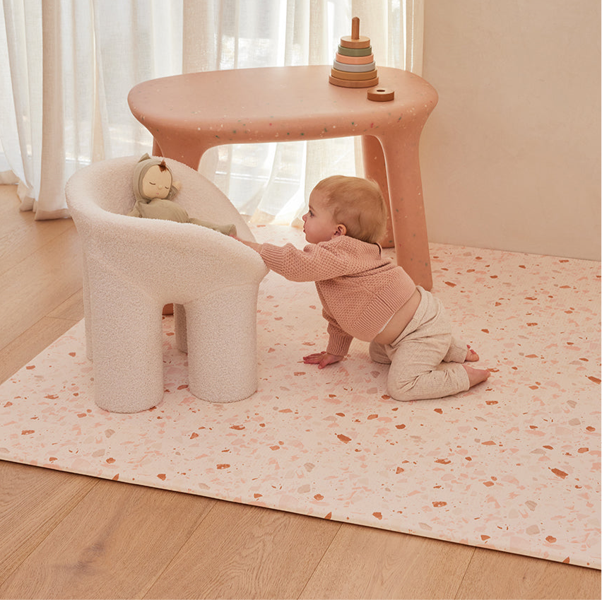 Large Foam Play Mat - Blush Terrazzo/Arch