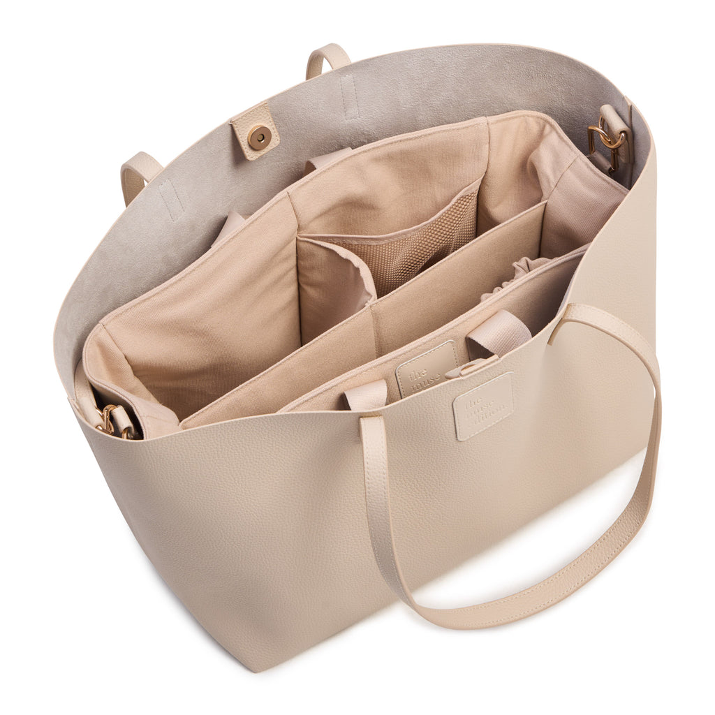 Almond Luxe Duo Convertible Bag