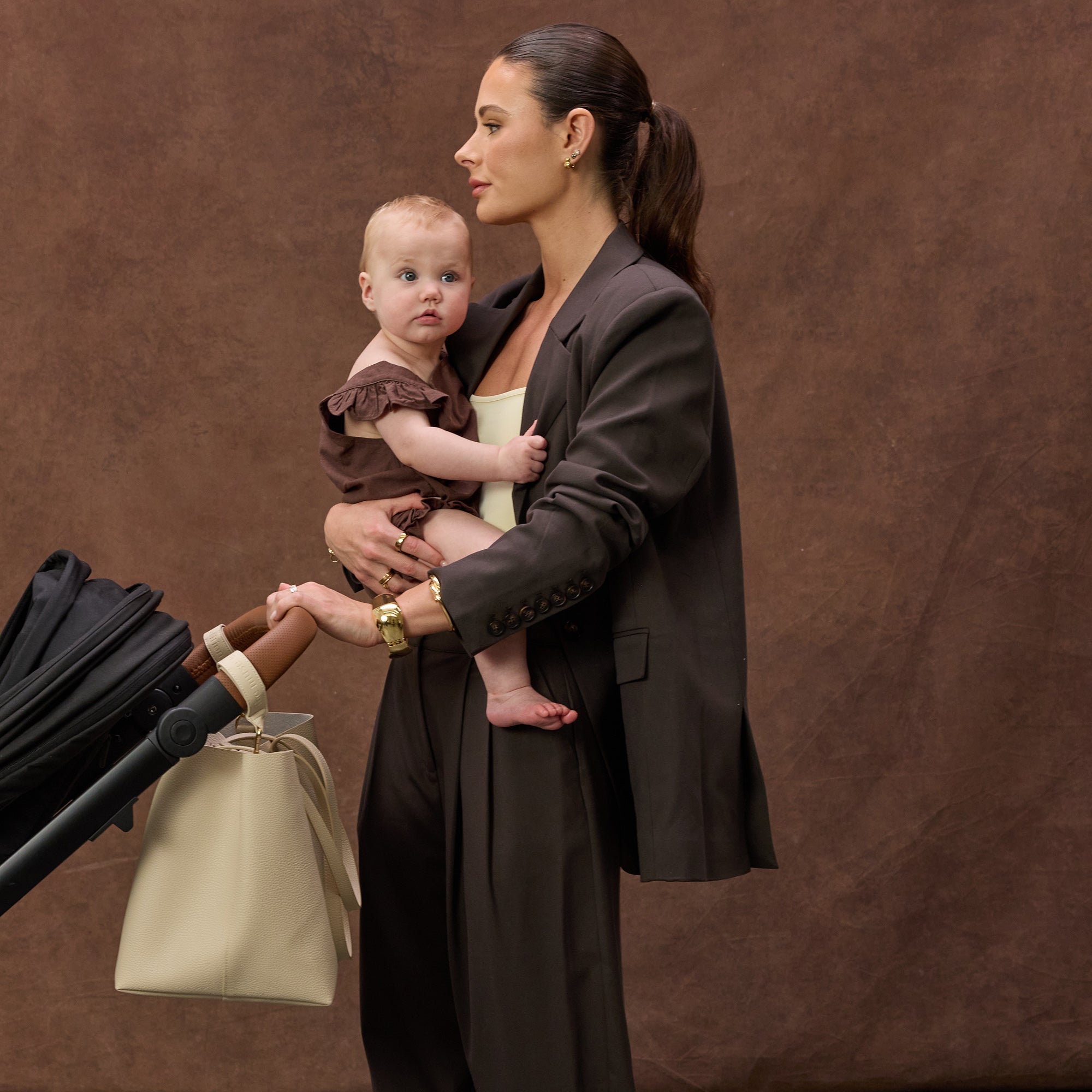 Almond Luxe Duo Baby Bag