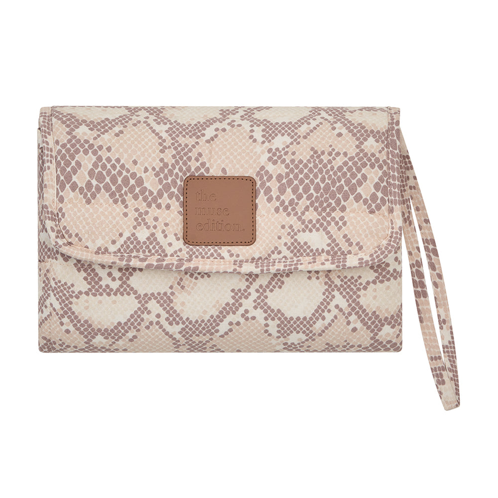 Almond Snake Linen Change Mat