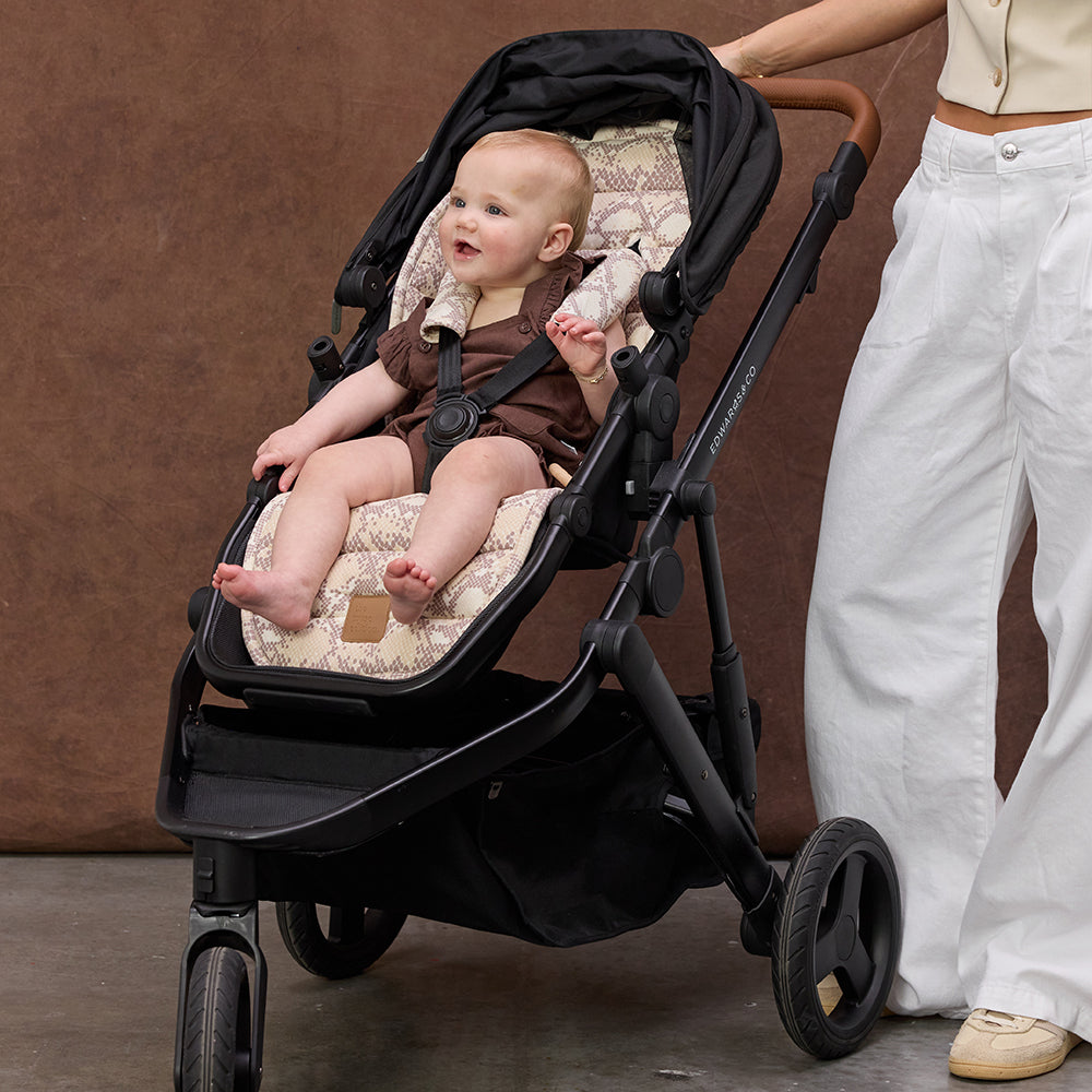 Almond Snake Universal Linen Pram Liner