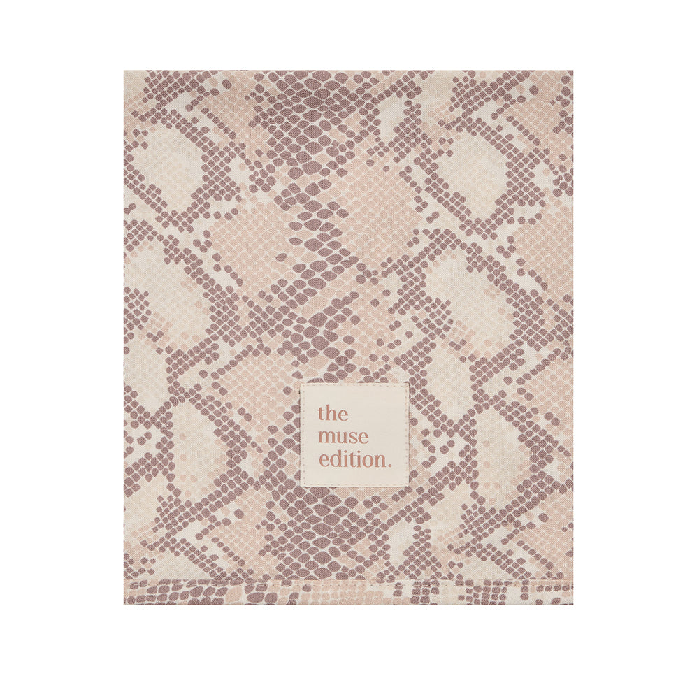 Almond Snake Linen Baby Blanket