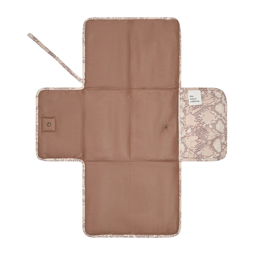 Almond Snake Linen Change Mat