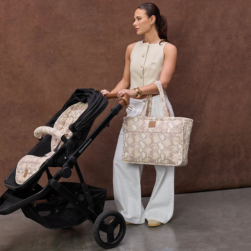 Almond Snake Stripe Muse Baby Bag