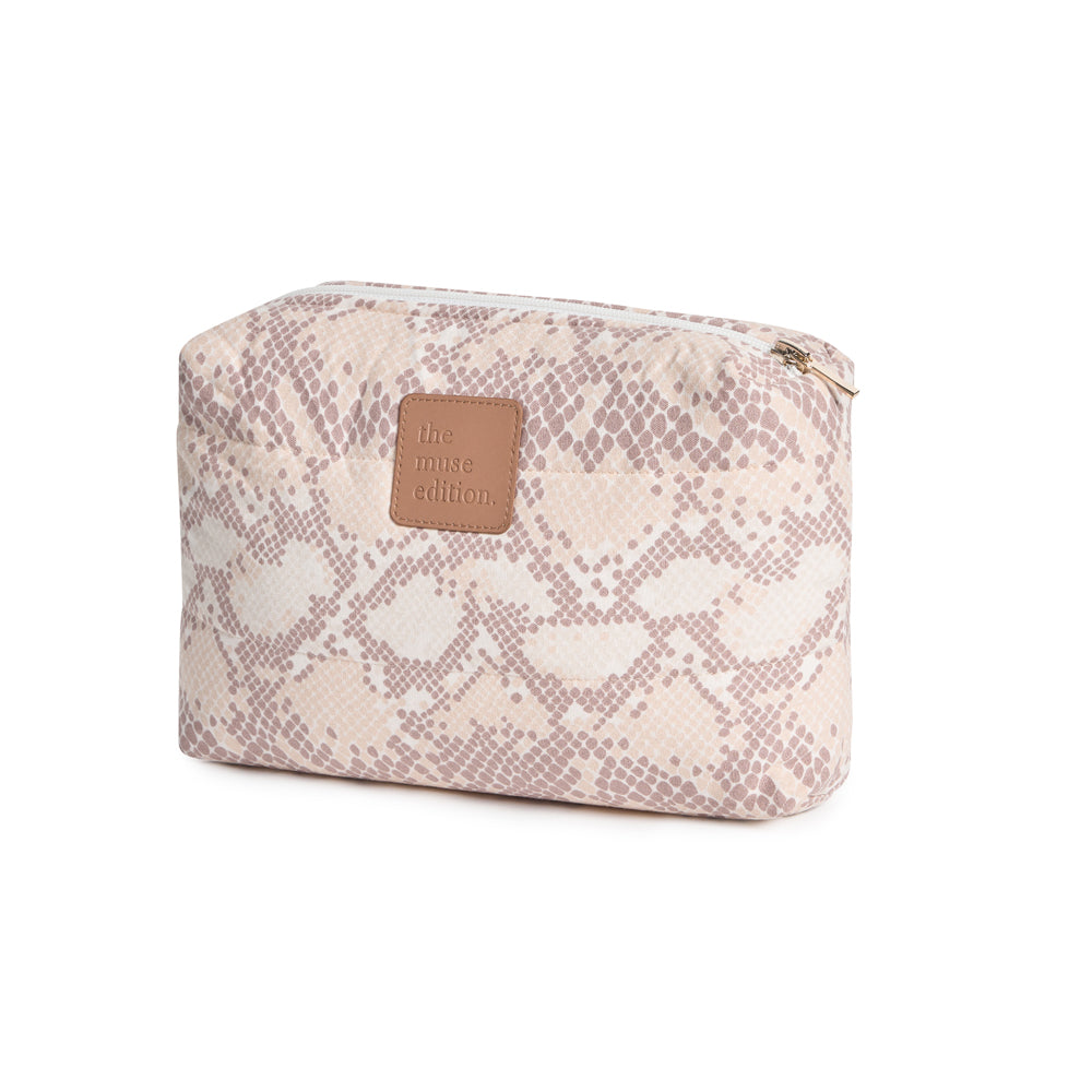 Almond Snake Linen Pouch
