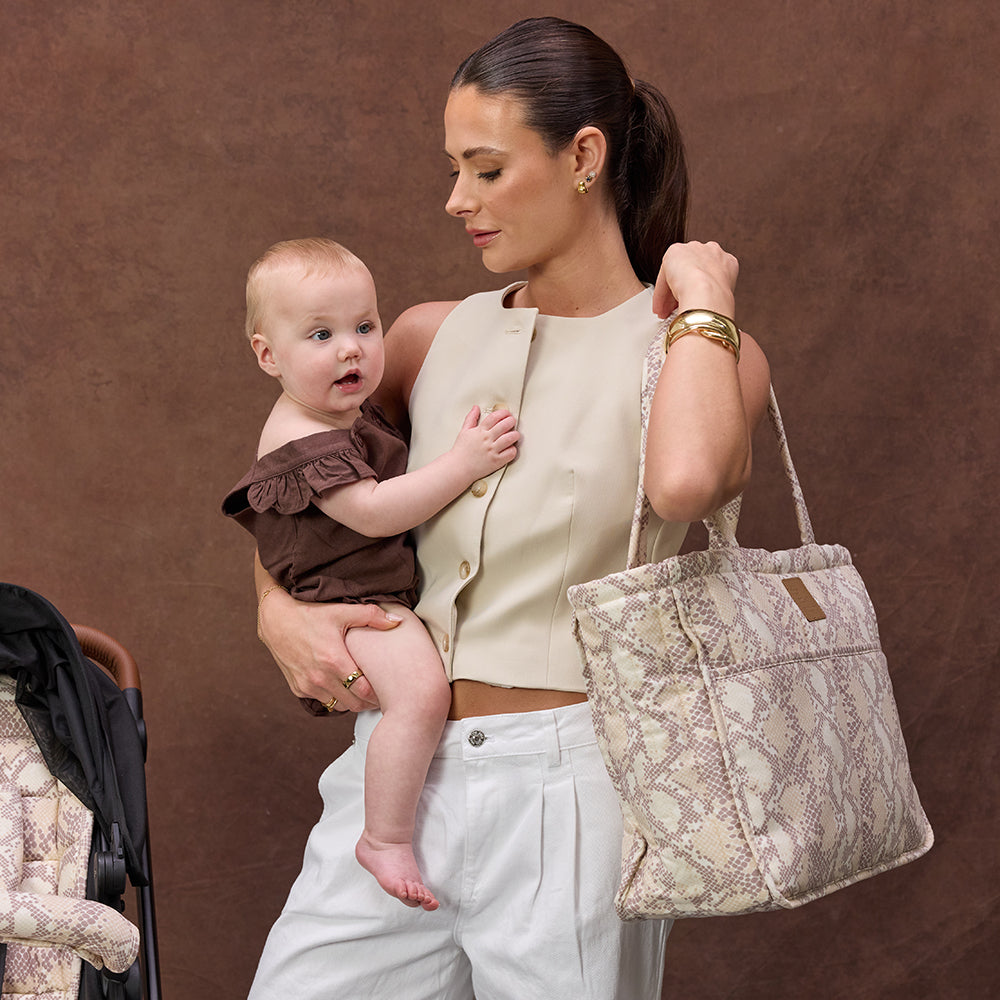 Almond Snake Stripe Muse Baby Bag