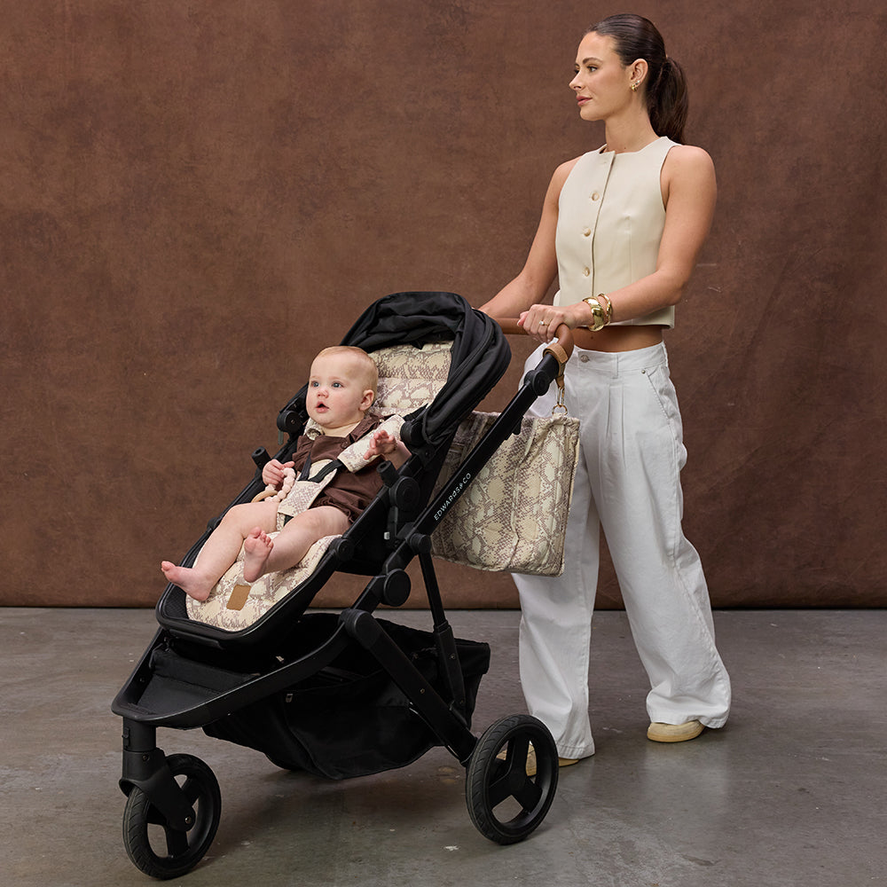 Almond Snake Universal Linen Pram Liner