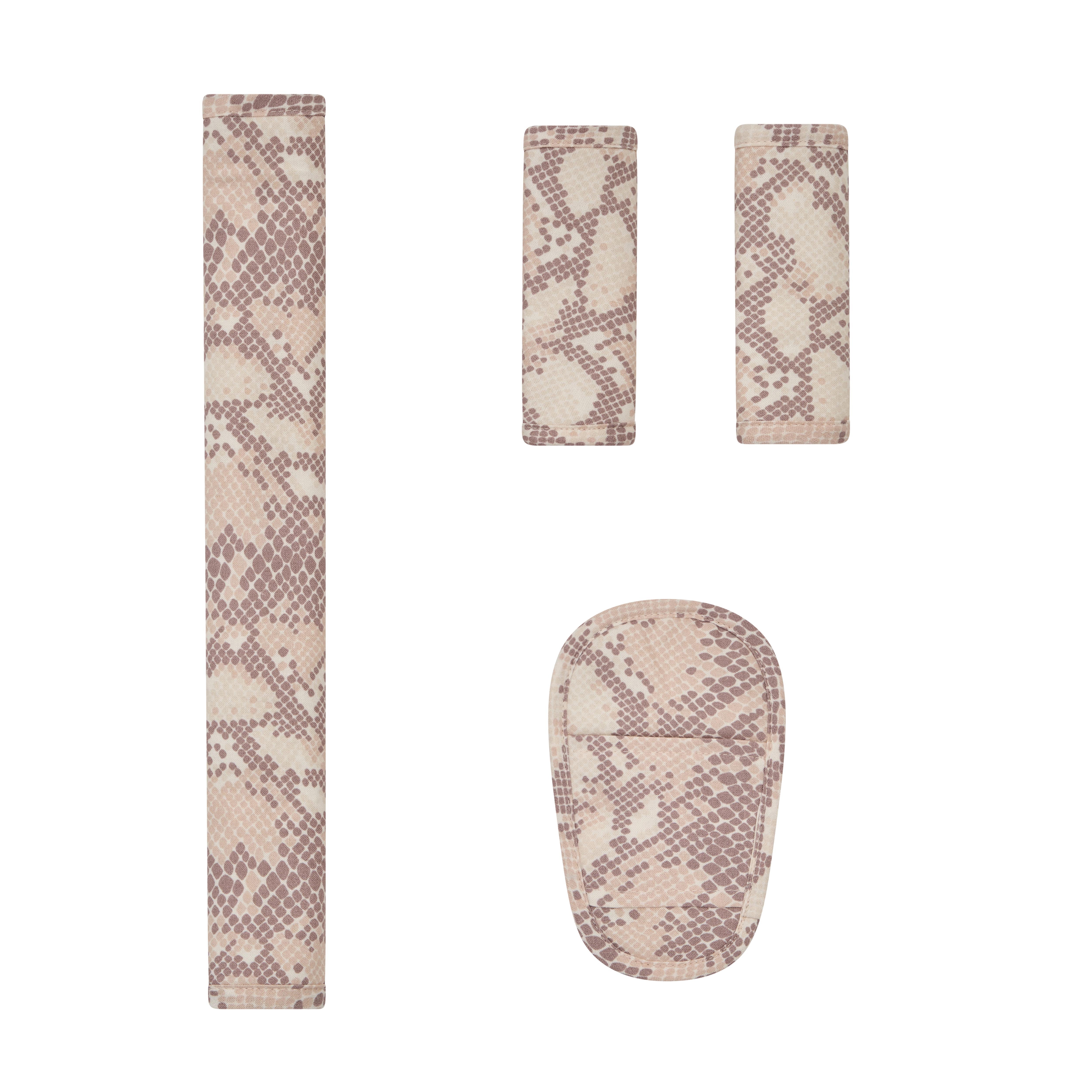 Almond Snake Linen Pram Harness Cover Set
