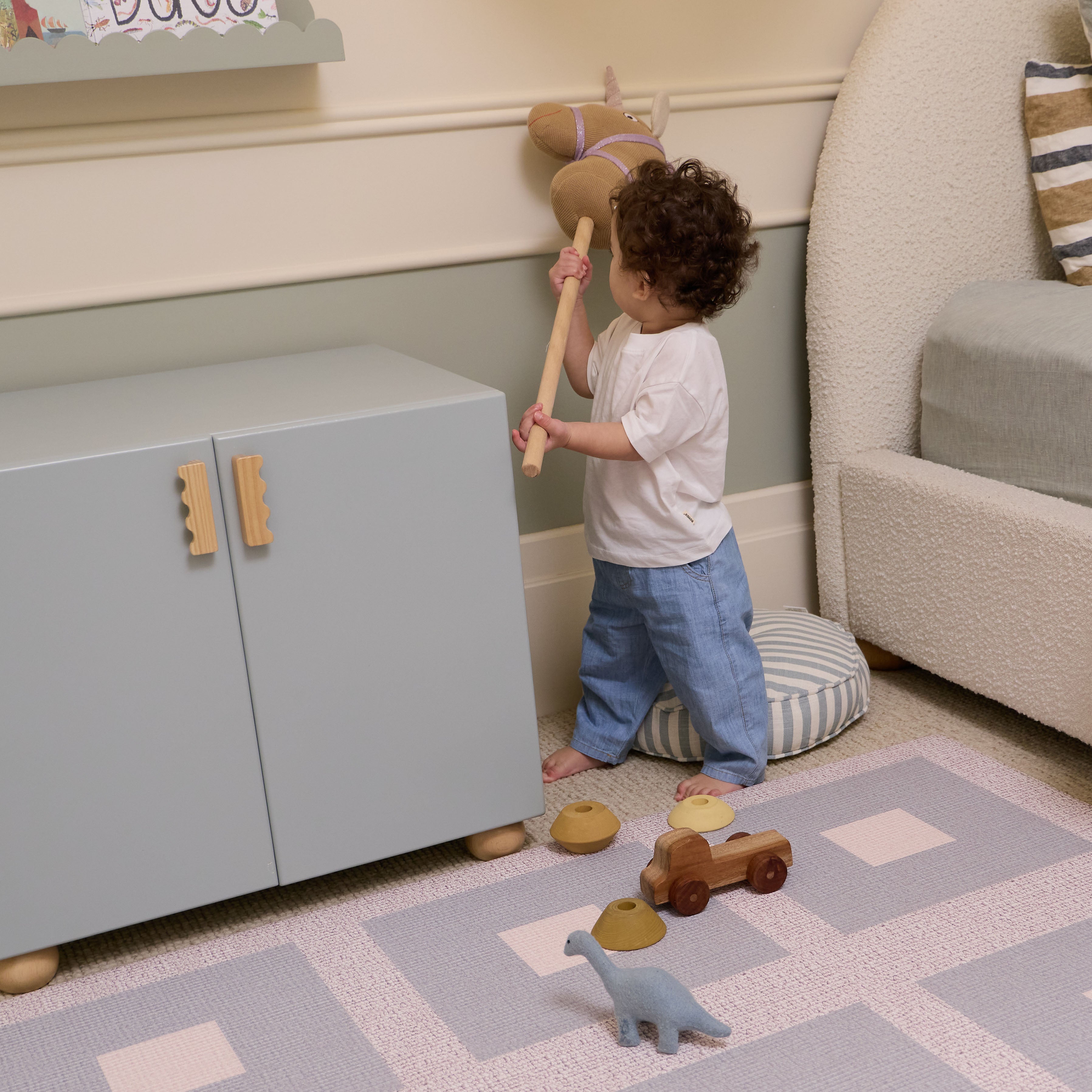 Aloe Wooden Toy Storage Cabinet