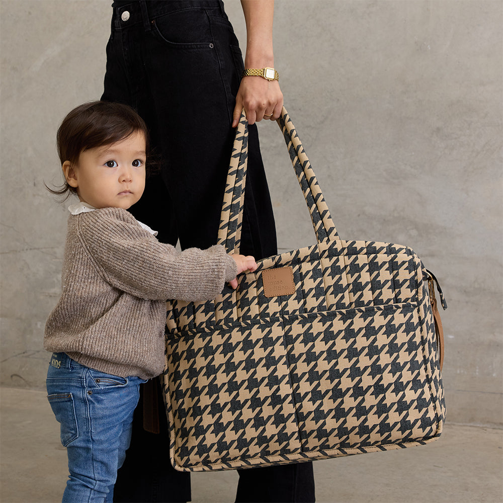 Black Houndstooth Muse Baby Bag