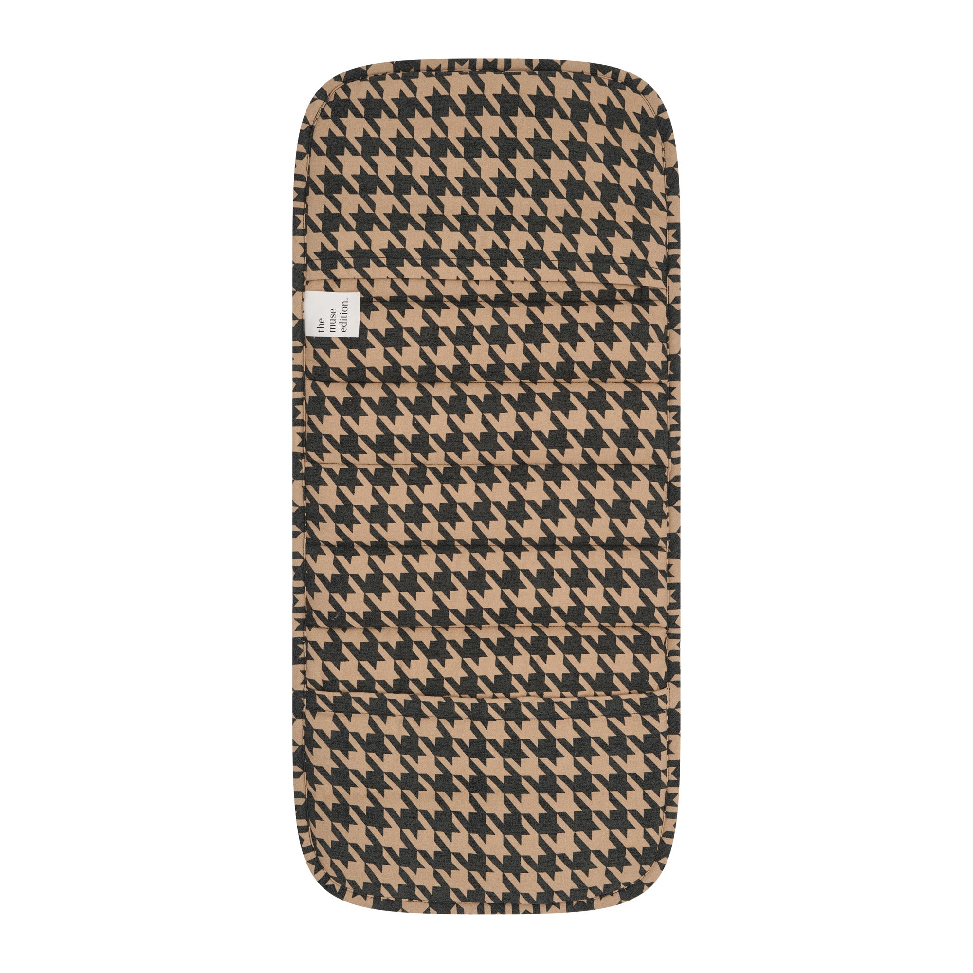 Black Houndstooth Universal Linen Bassinet Liner