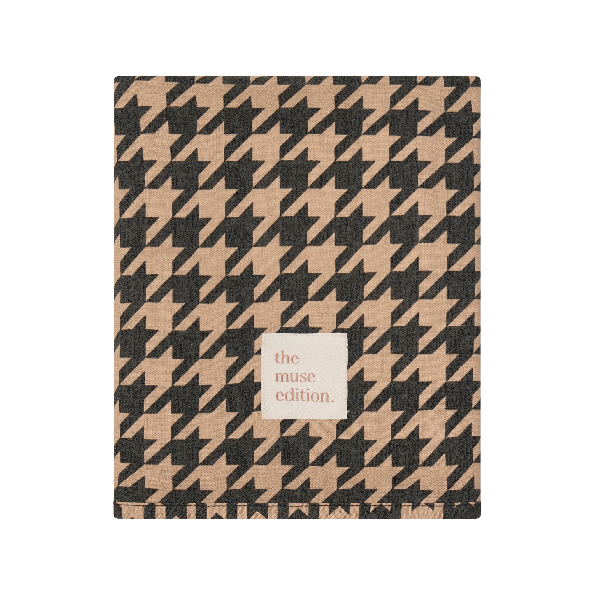 Black Houndstooth Linen Baby Blanket