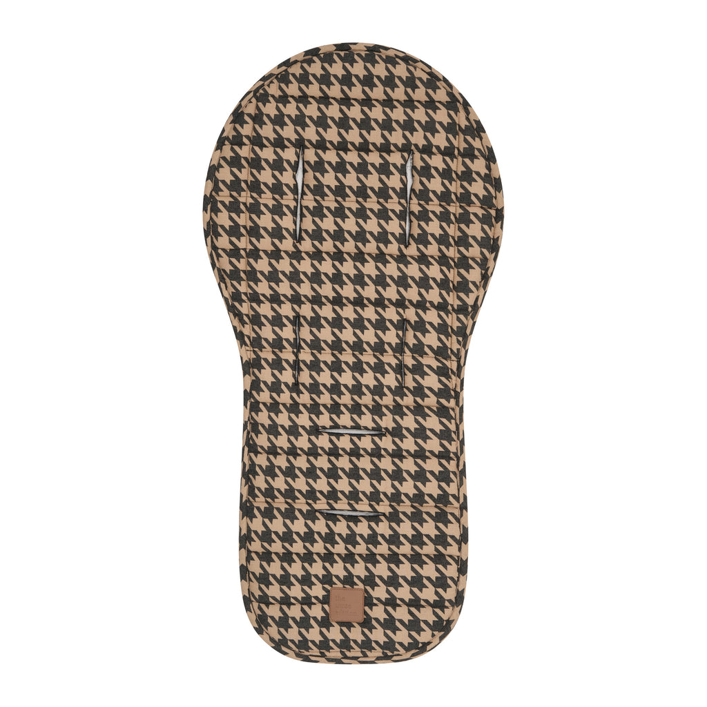 Black Houndstooth Universal Linen Pram Liner