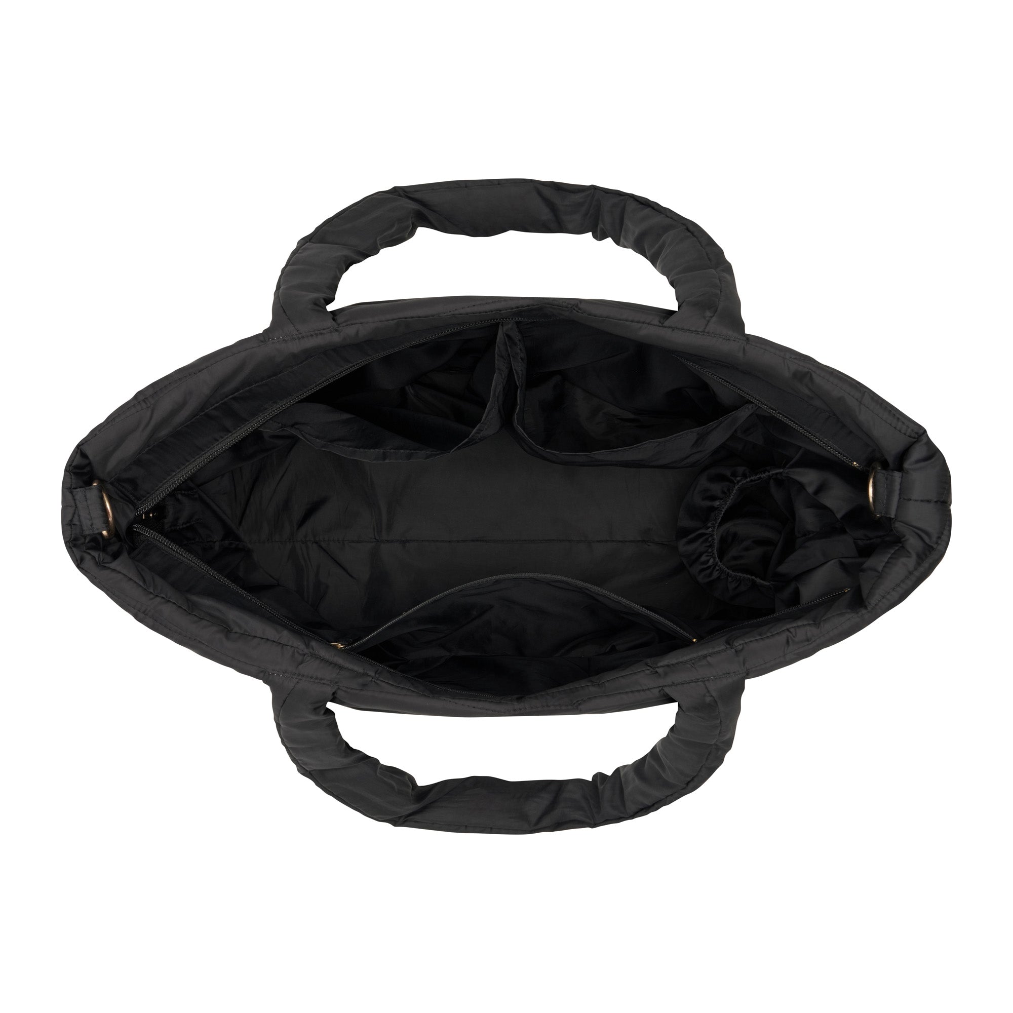 Black Wave Quilted Baby Bag