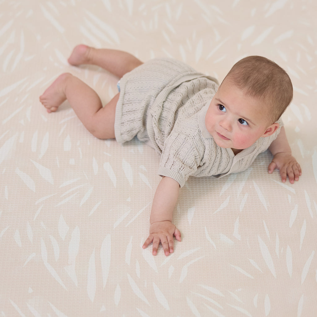 Large Foam Play Mat - Blush Stripe/Breeze