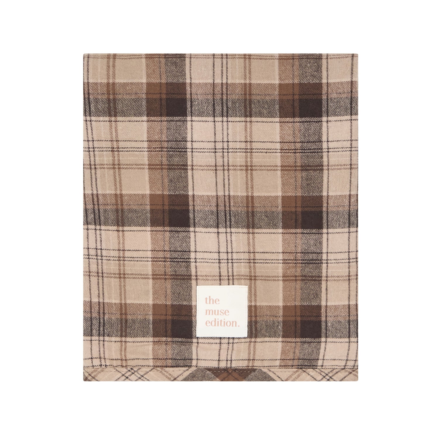 Chocolate Check Baby Blanket