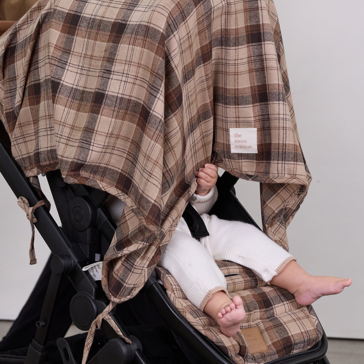 Chocolate Check Baby Blanket