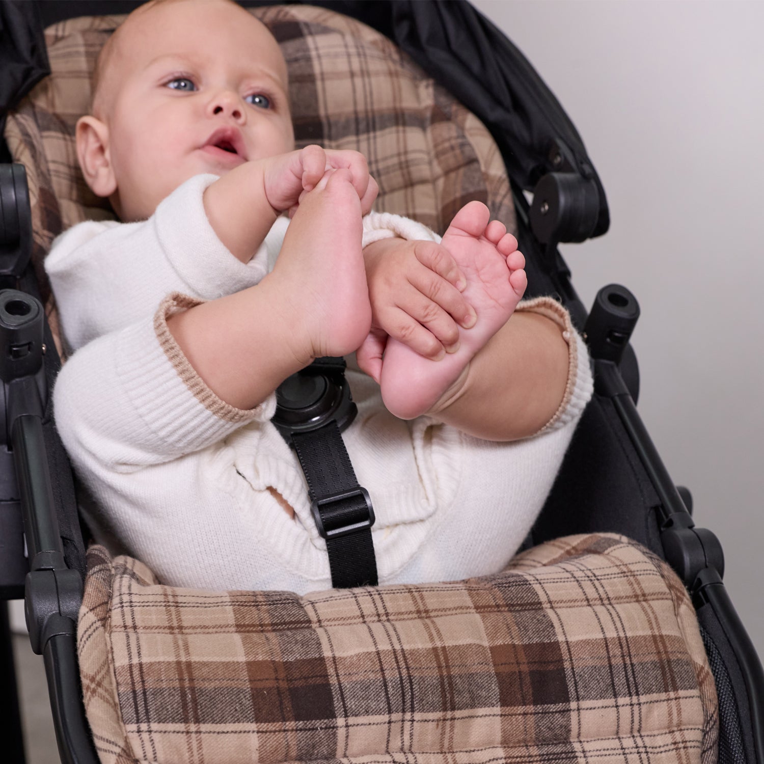 Chocolate Check Universal Pram Liner