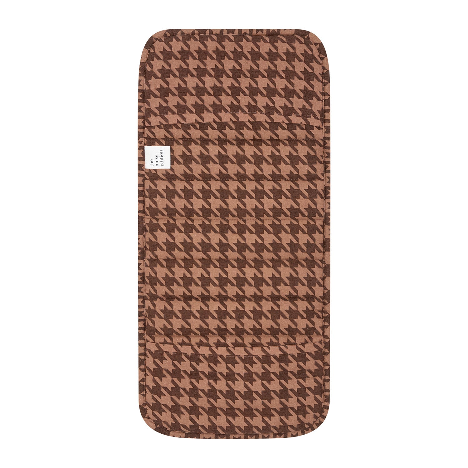 Cocoa Houndstooth Universal Linen Bassinet Liner