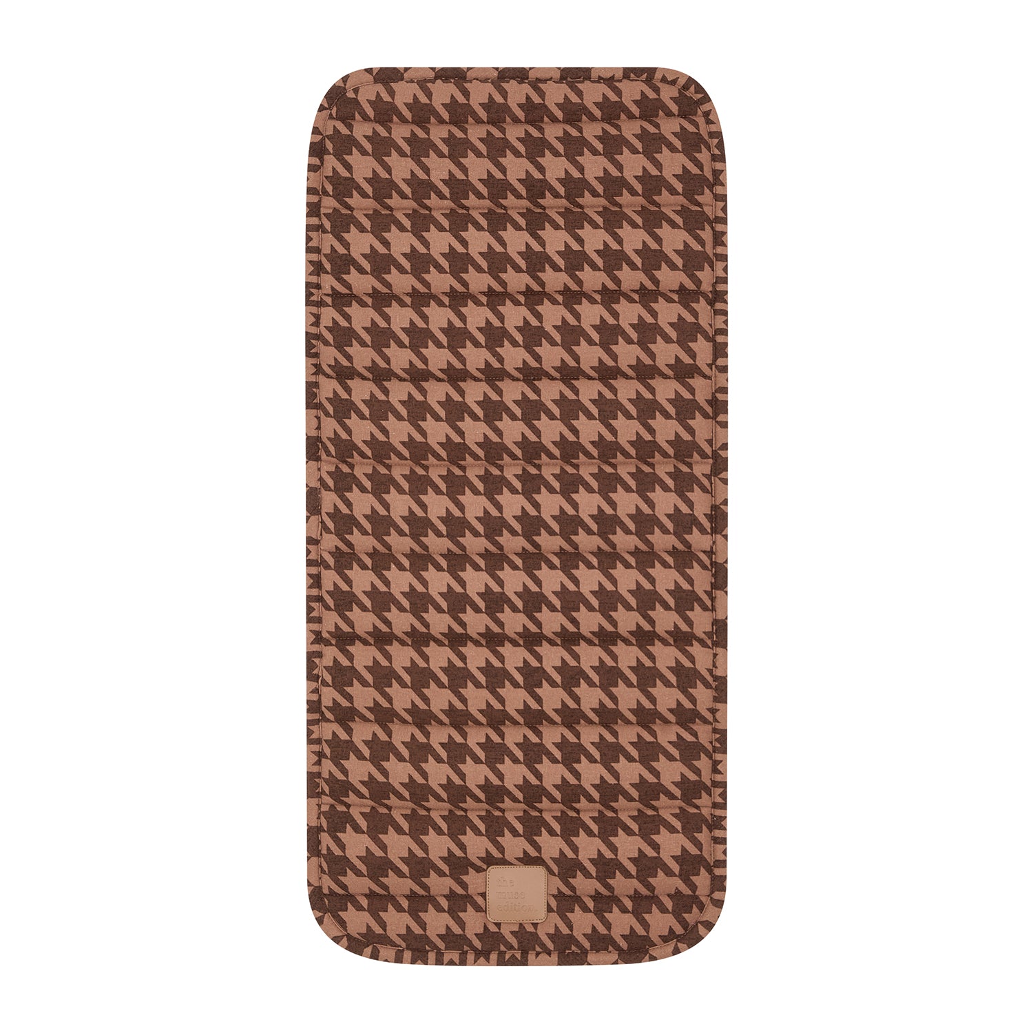 Cocoa Houndstooth Universal Linen Bassinet Liner