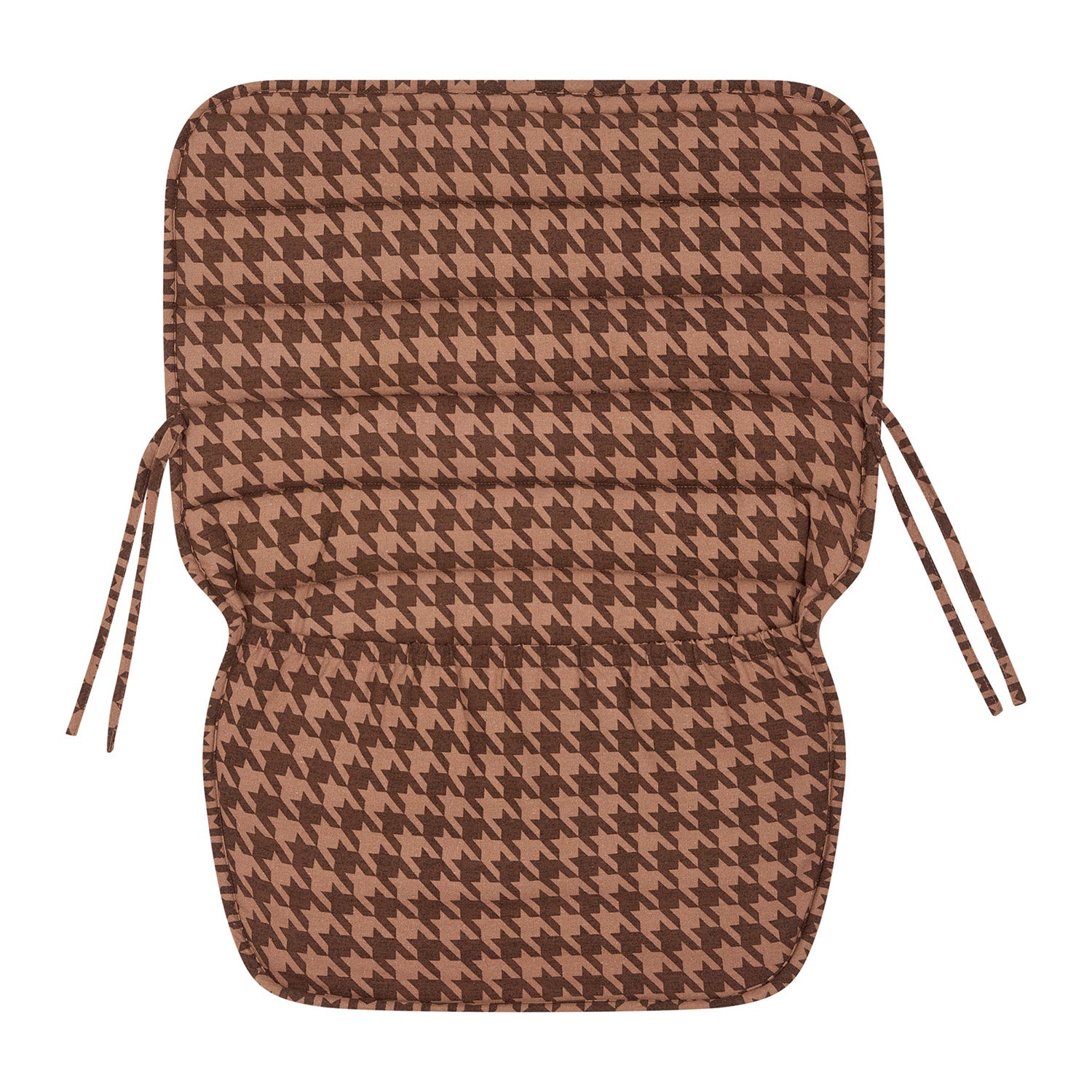 Cocoa Houndstooth Linen Pram Cosy