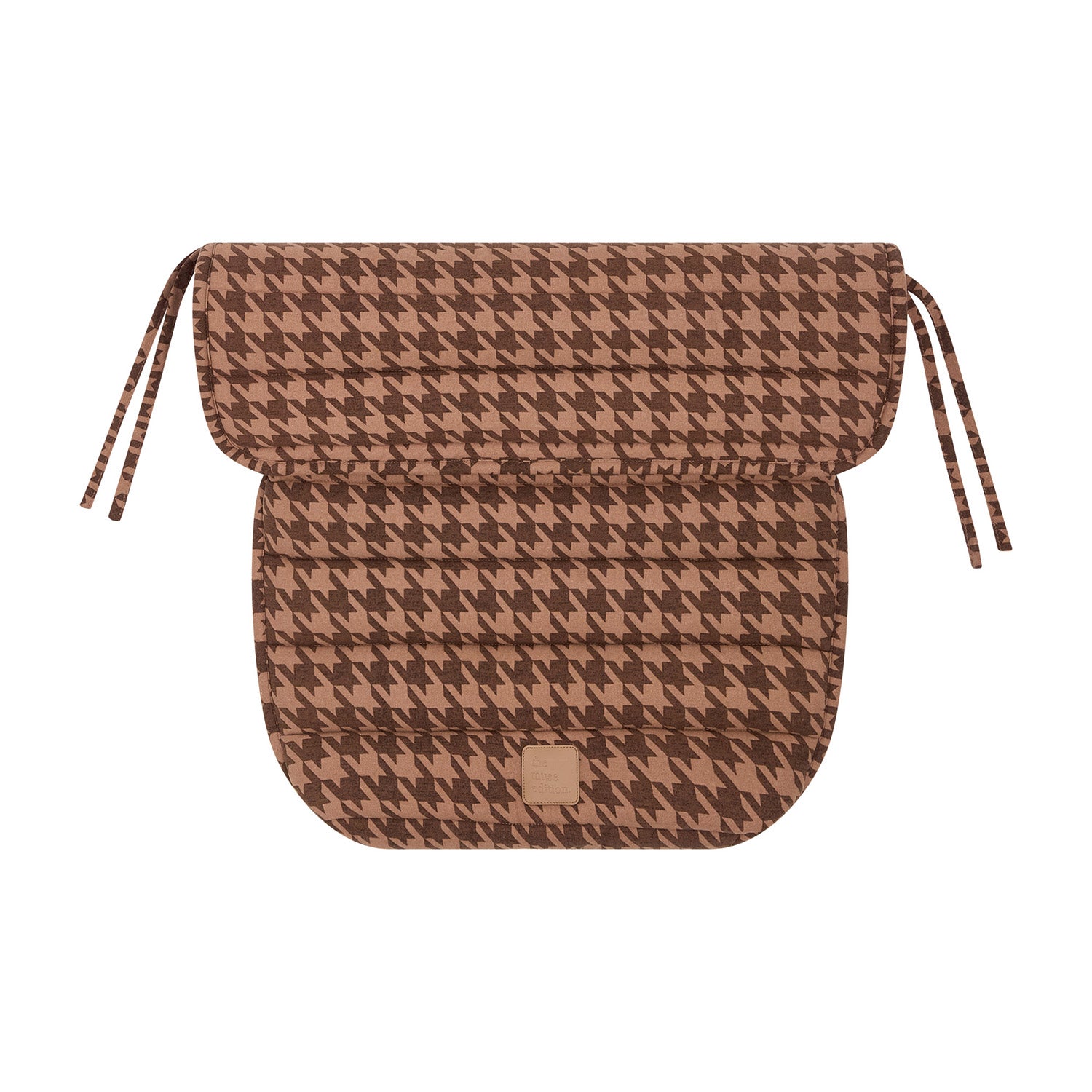 Cocoa Houndstooth Linen Pram Cosy